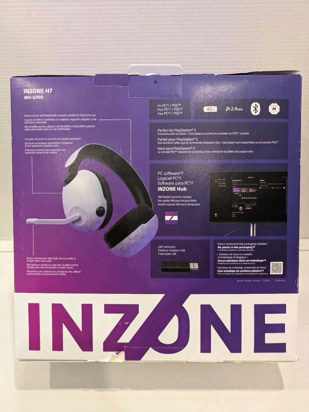 Sony Inzone H7 Wireless Headphones Playstation + Carrying Case - photo 2