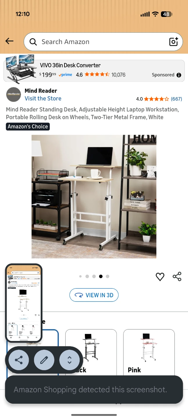 Laptop desk White Adjustable Height Desk Converter - photo 4