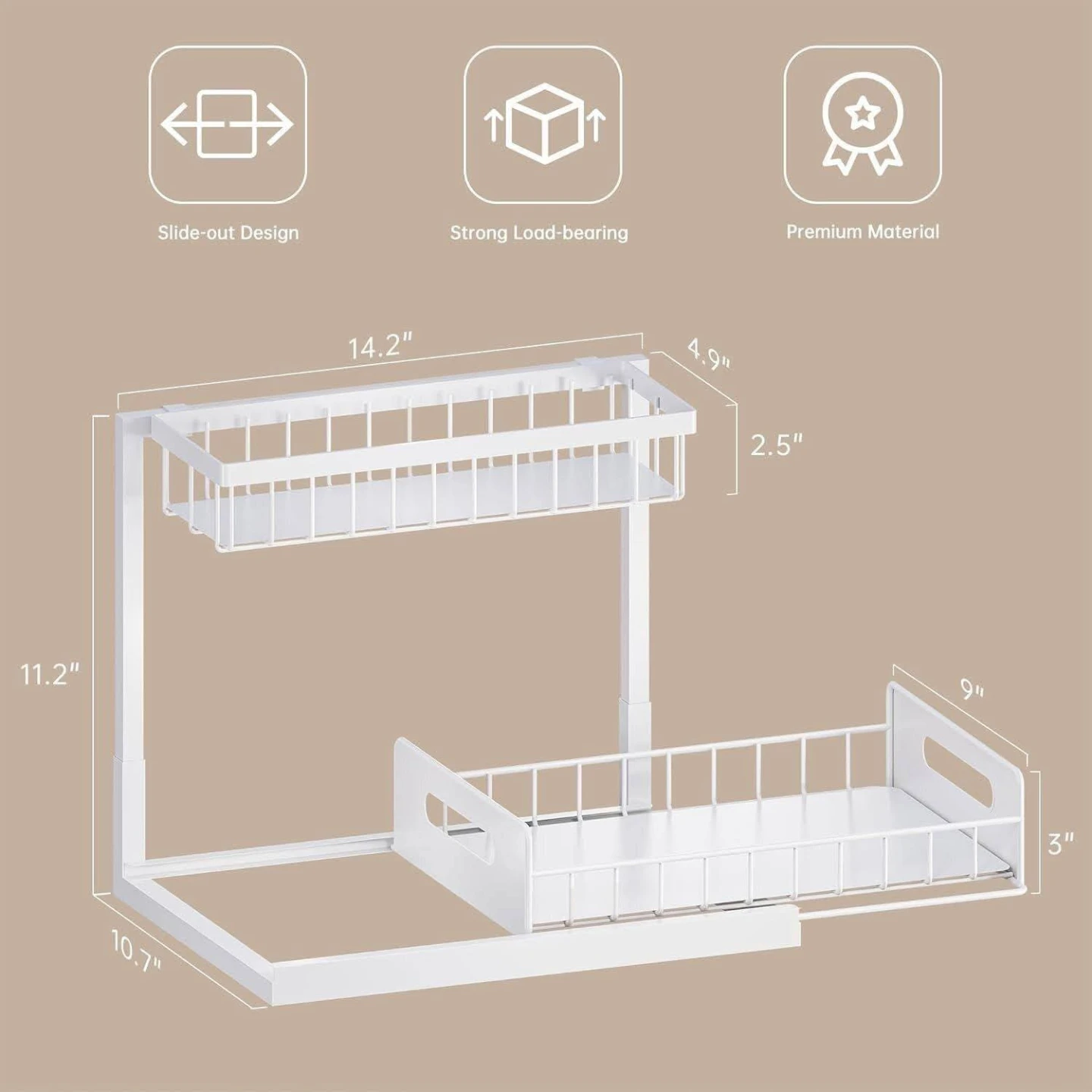 2-Tier Sliding Cabinet Organizer - photo 4