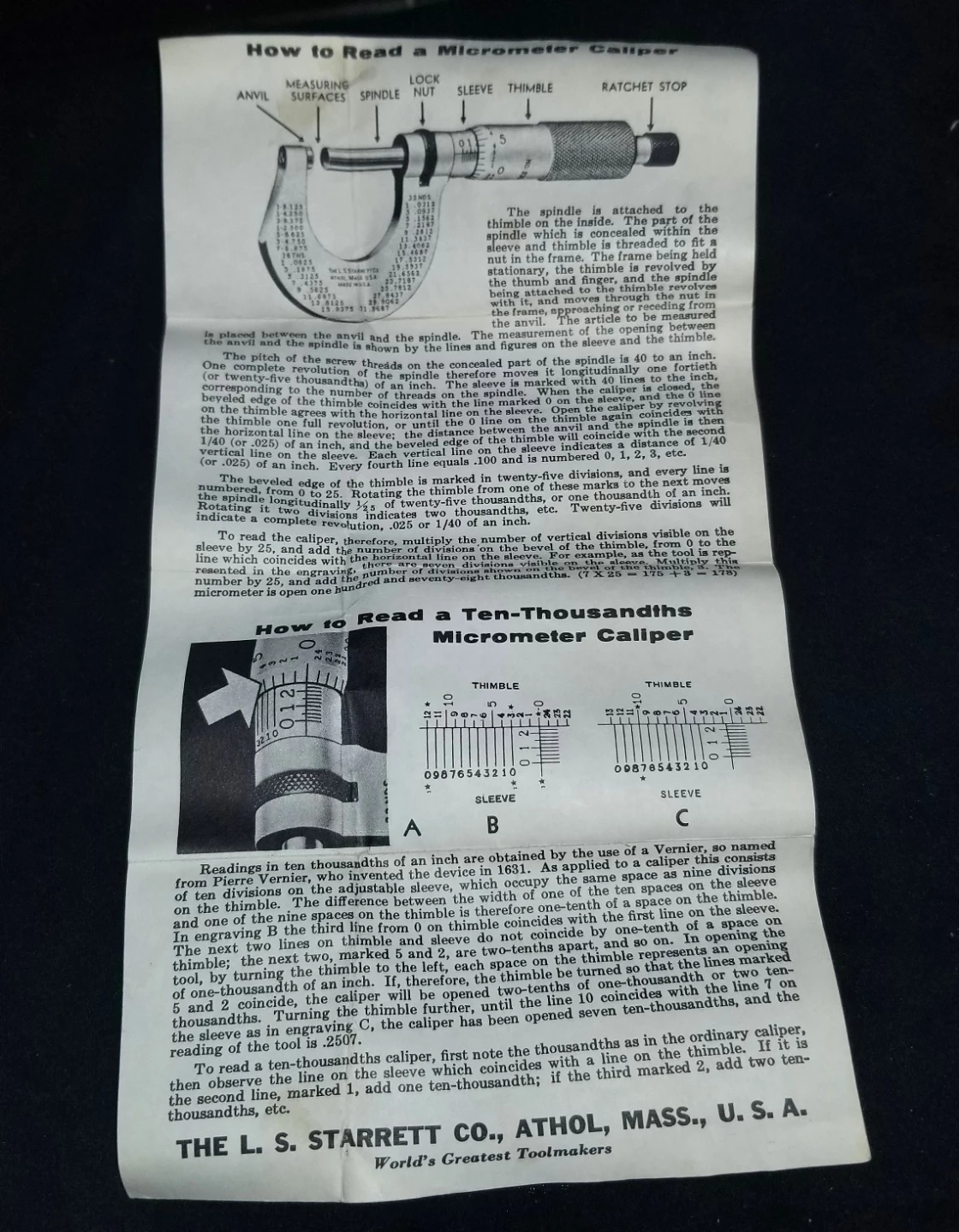 Starrett Micrometer Caliper 223RL - photo 4