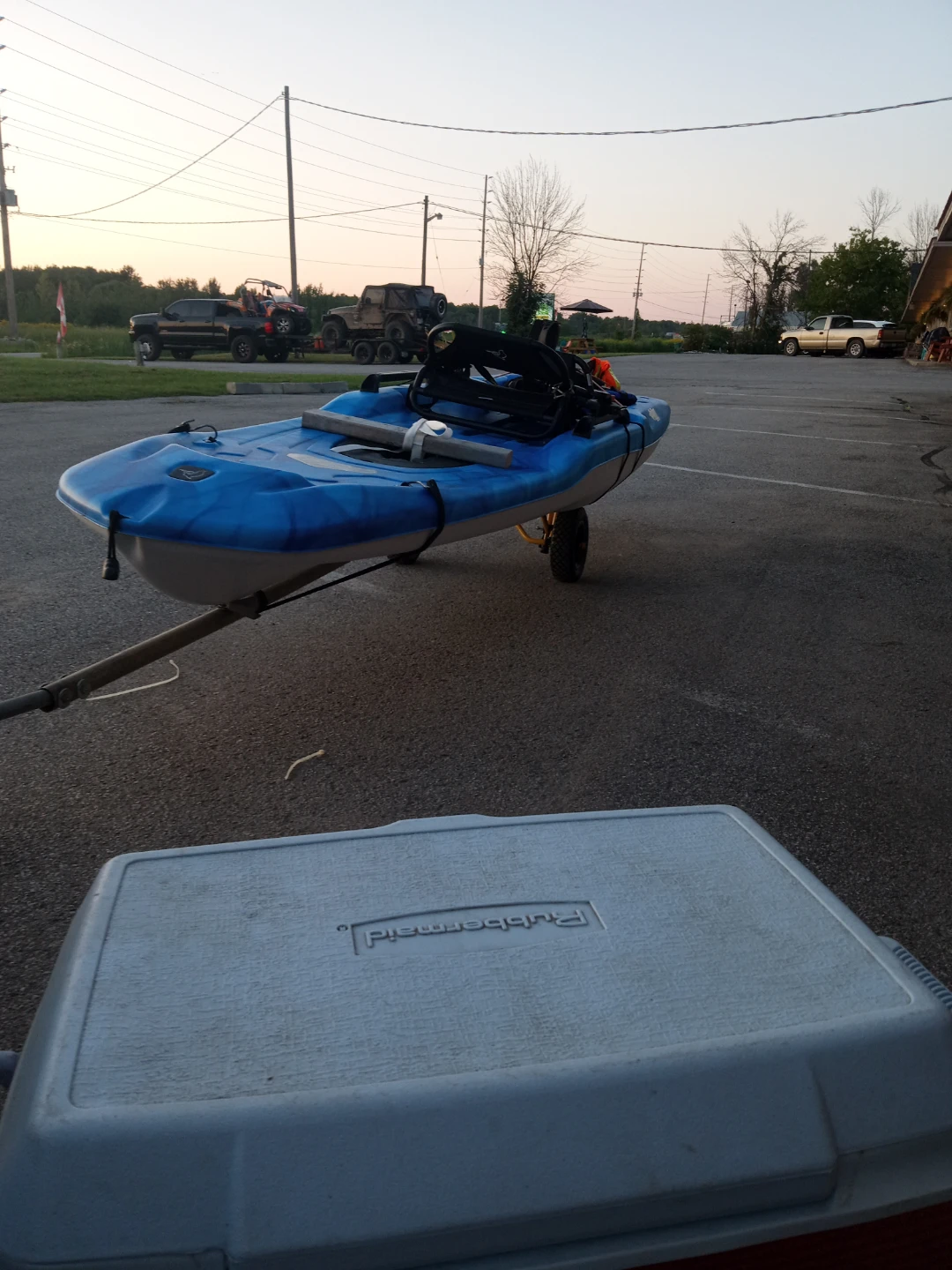 Lifetime Tamarack Angler 100 Kayak with Paddle and Cart