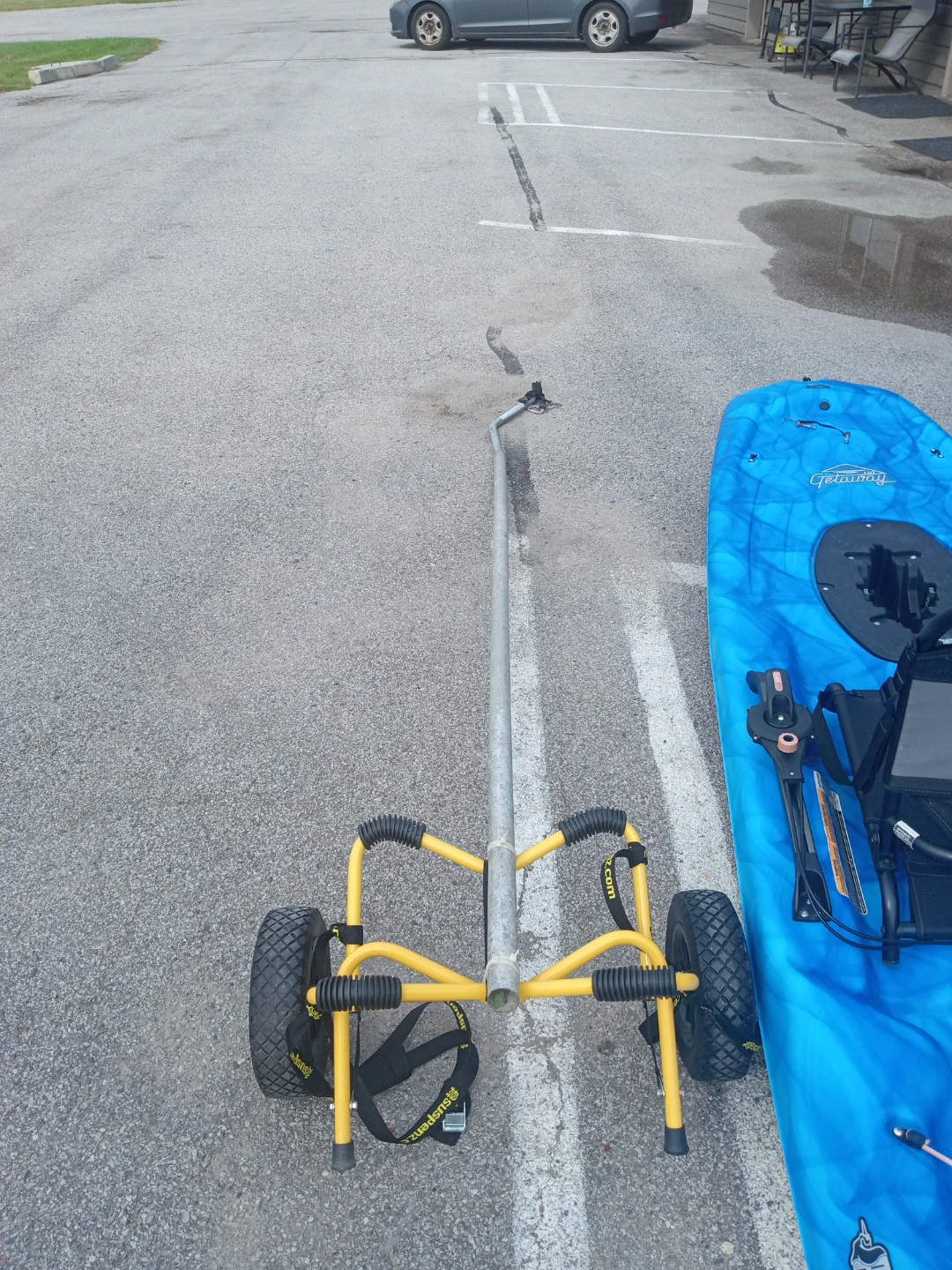 Lifetime Tamarack Angler 100 Kayak with Paddle and Cart - photo 2