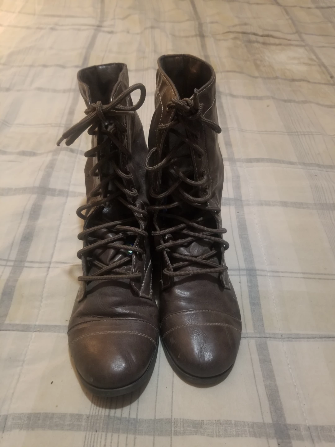 BRASH Brown Leather Laced Women's Boots