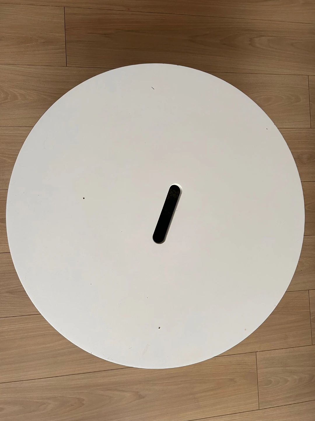 White Round Storage Coffee Table - photo 2