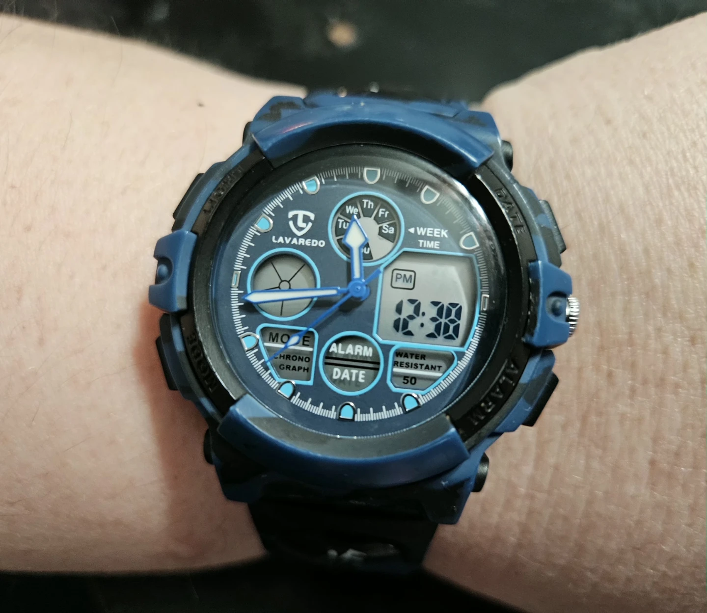 LAVAREDO Digital Analog Watch - Blue Camo