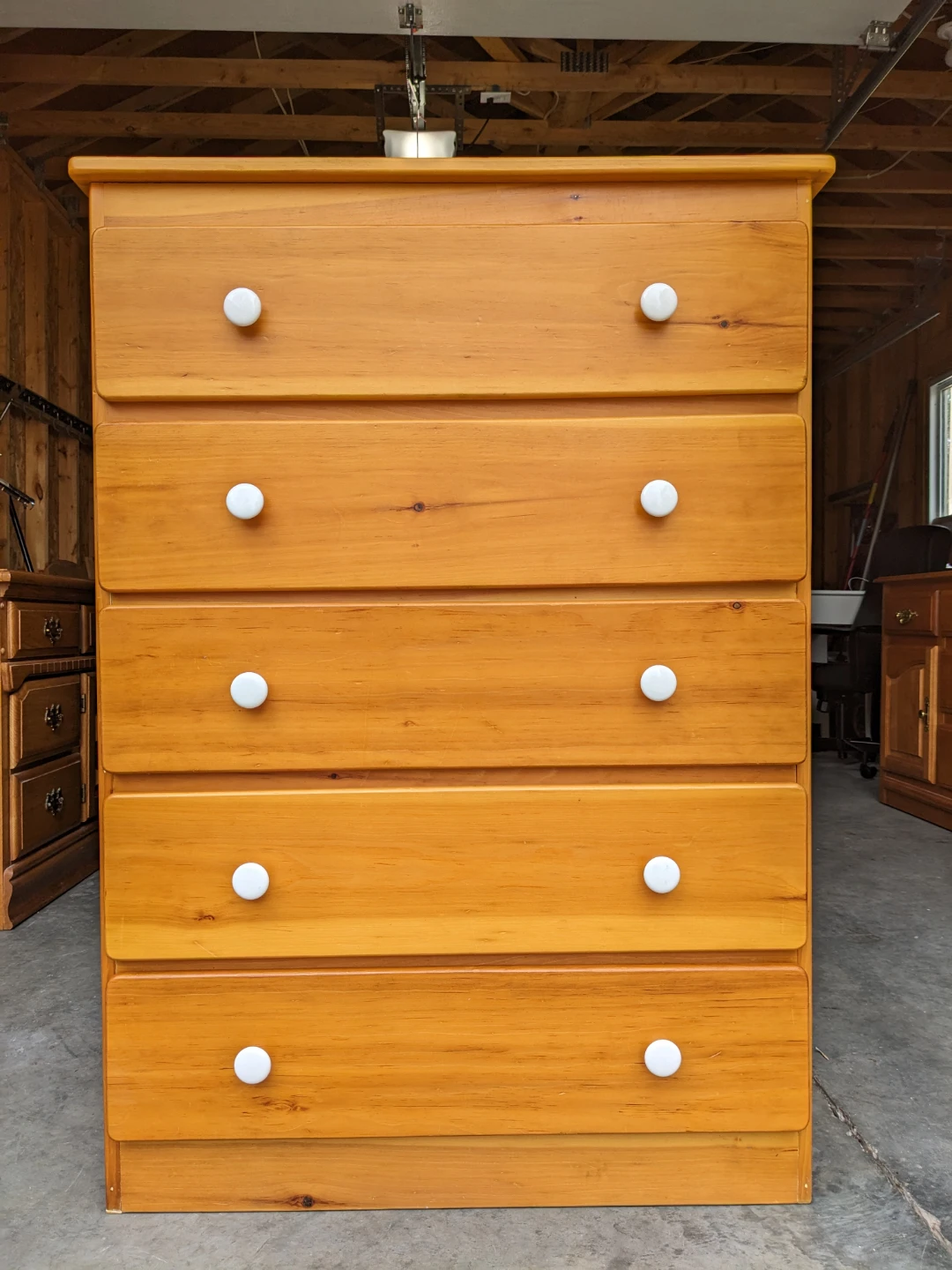 5 Drawer Tallboy Chest in Solid Pine