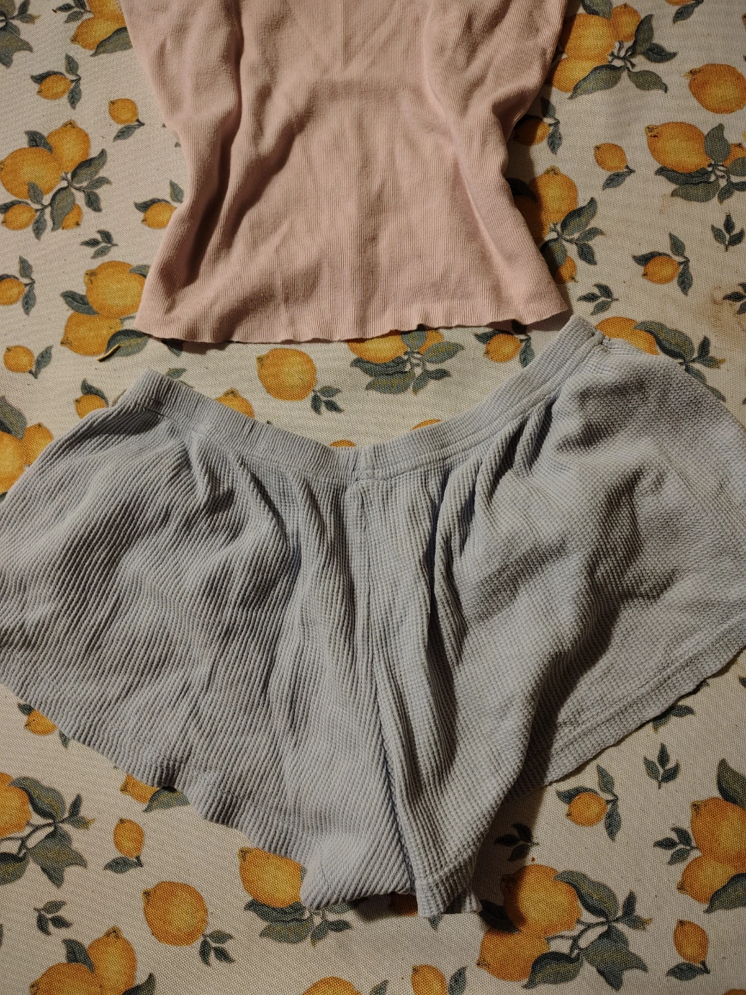 Harlow Lavender Waffle Knit Short and pink tank set - photo 2