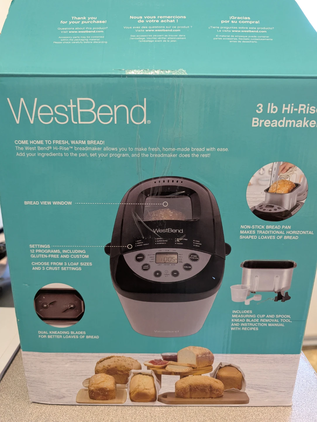 West Bend 3 lb Hi-Rise Breadmaker - photo 3