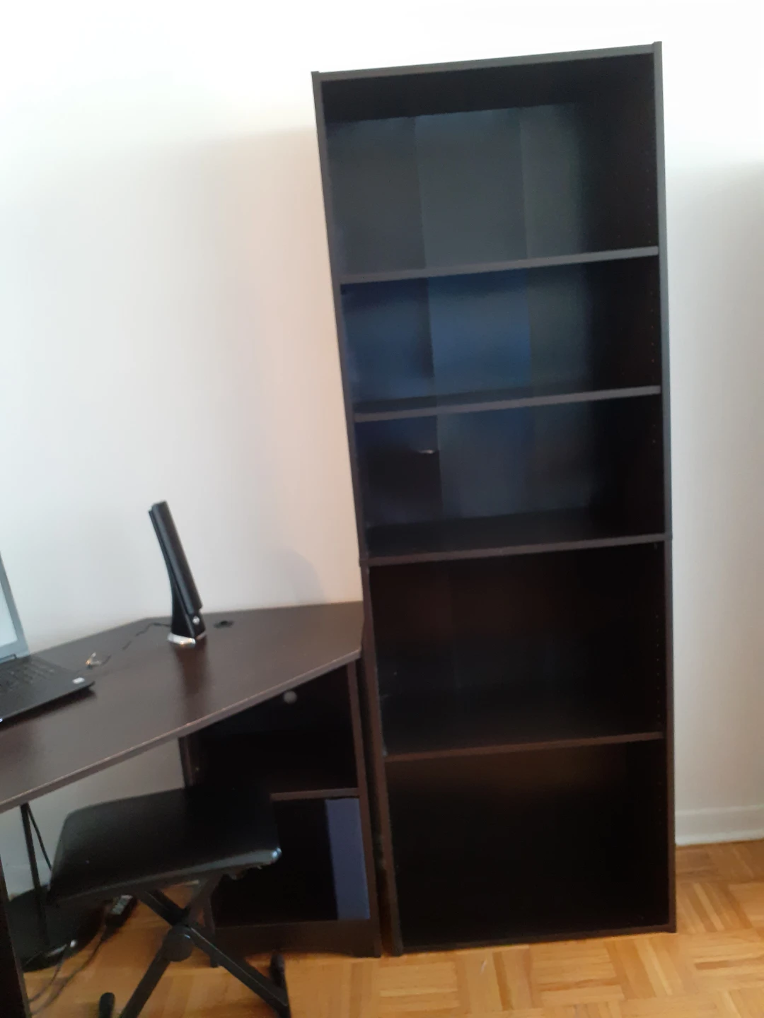 Dark Brown 5-Shelf Bookshelf - photo 2
