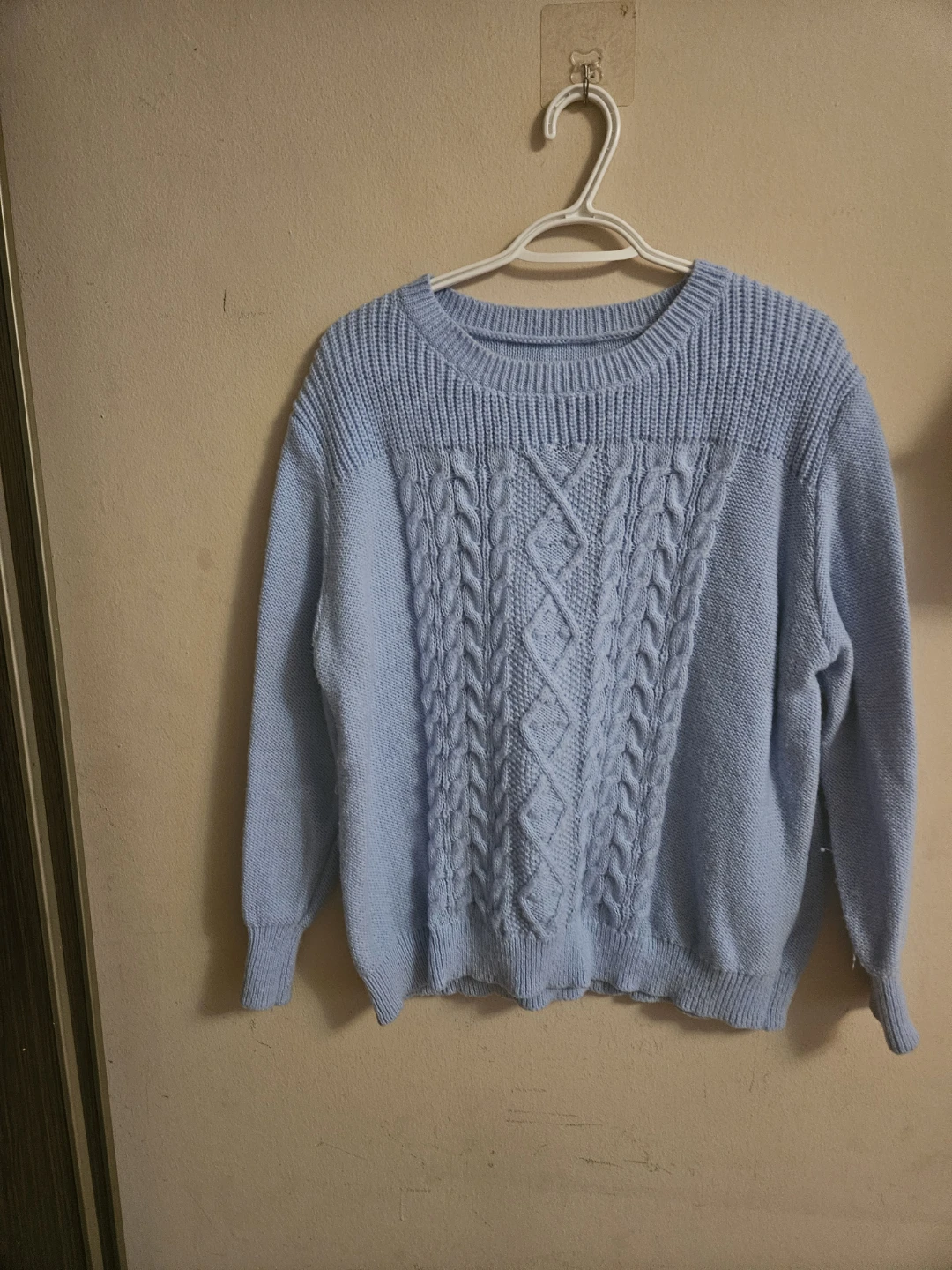 Light Blue Cable Knit Sweater - photo 2