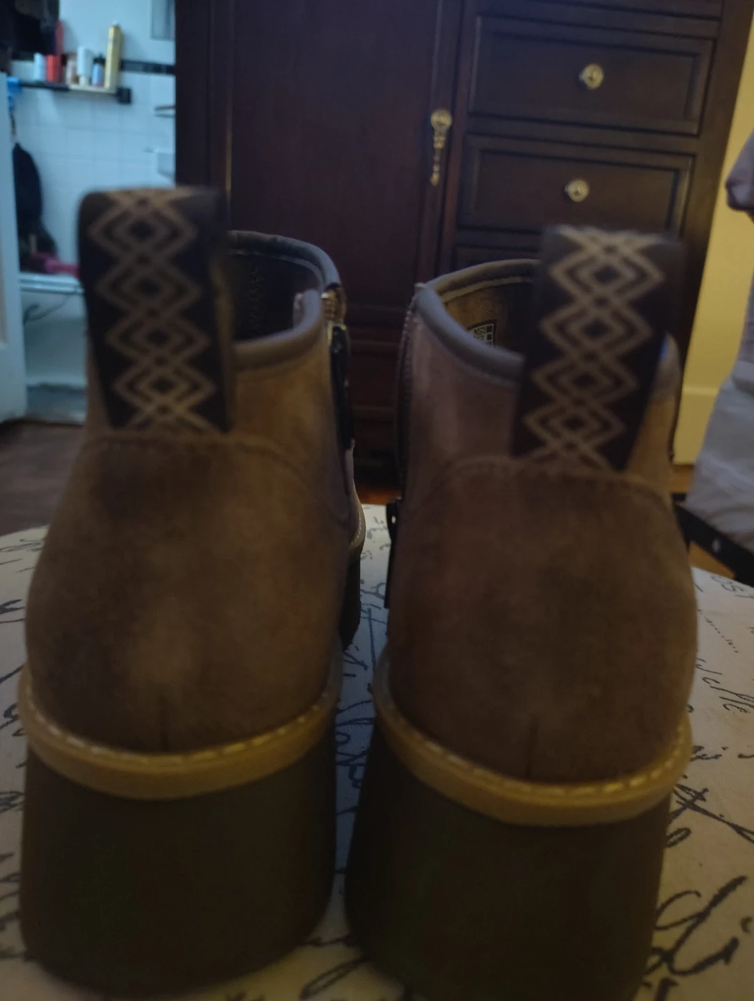 Ugg Brown Suede Platform Ankle Boots - photo 2