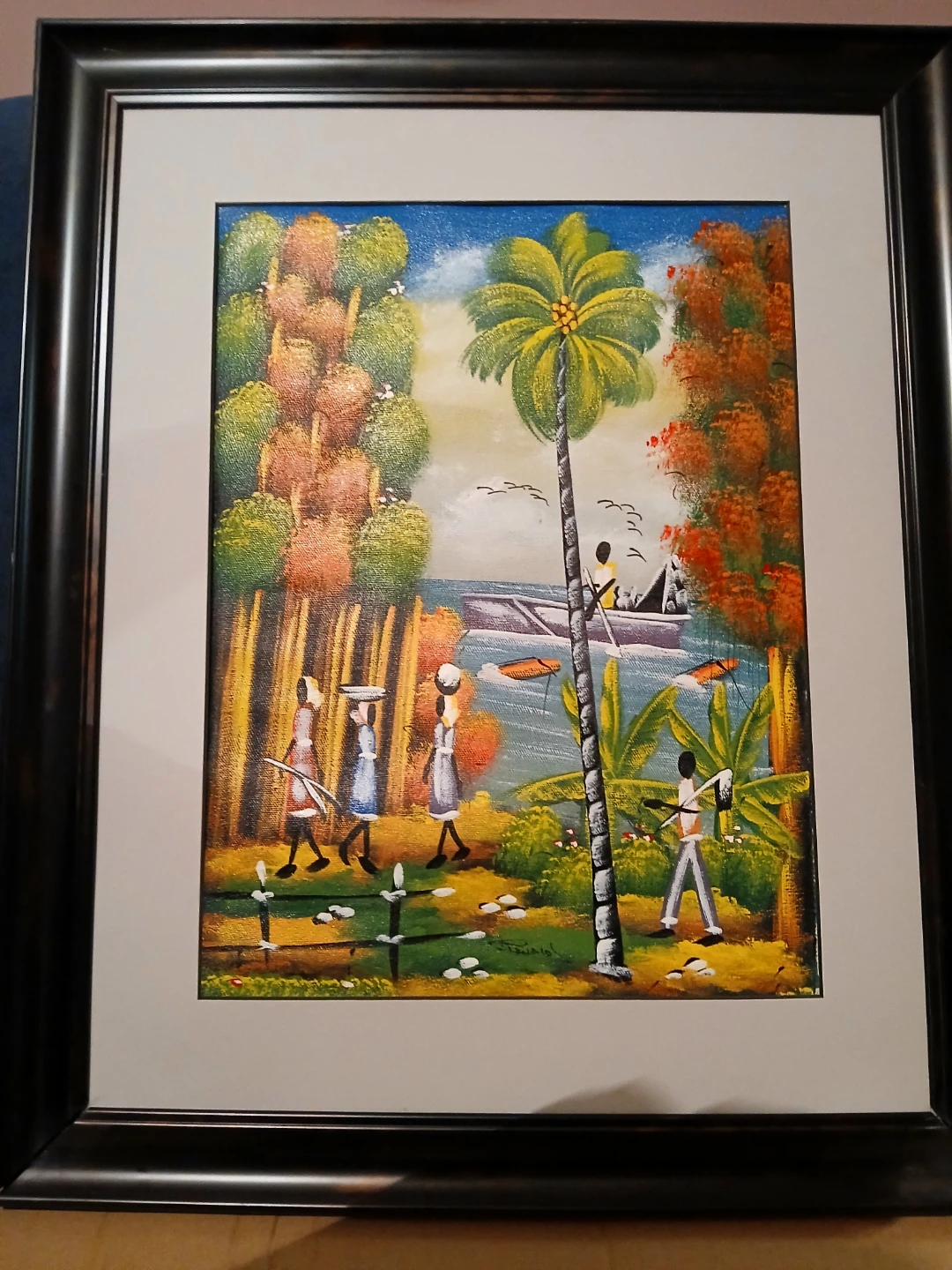 Framed Original Folk Art Painting