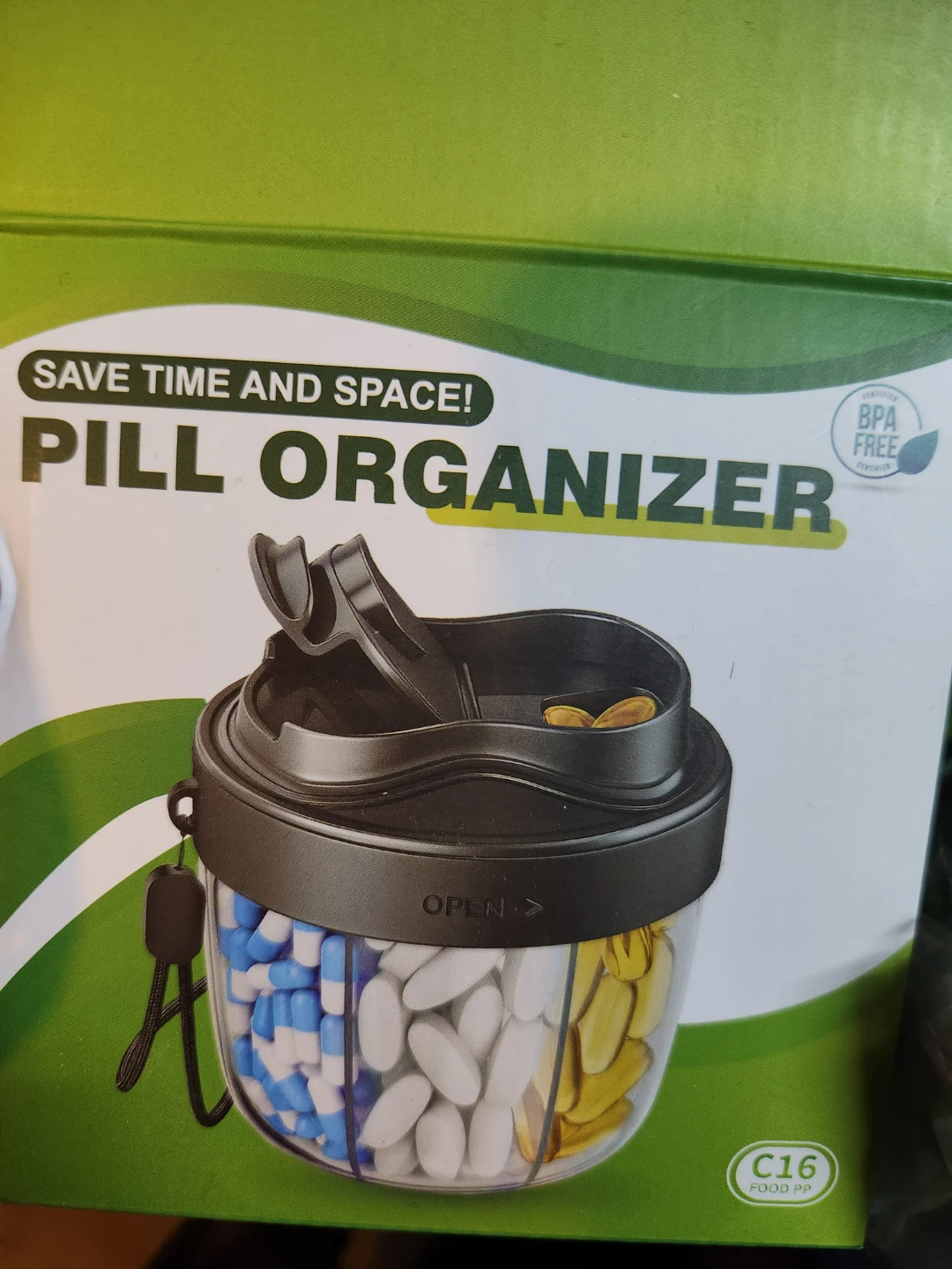 Pill Organizer with strap