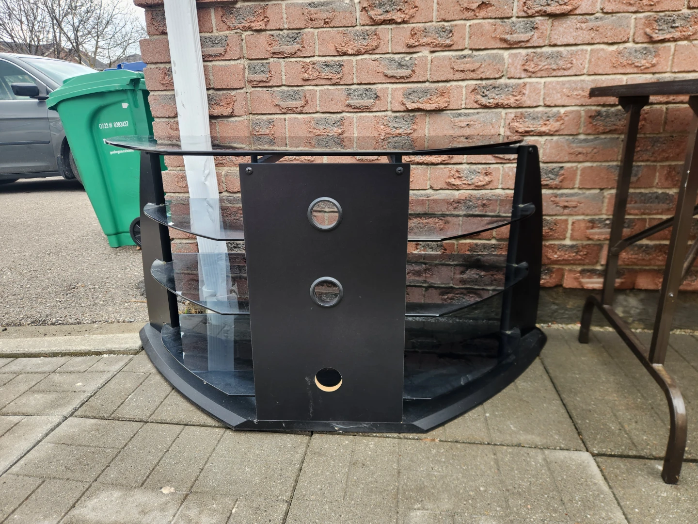 Black Glass Entertainment Stand - photo 4