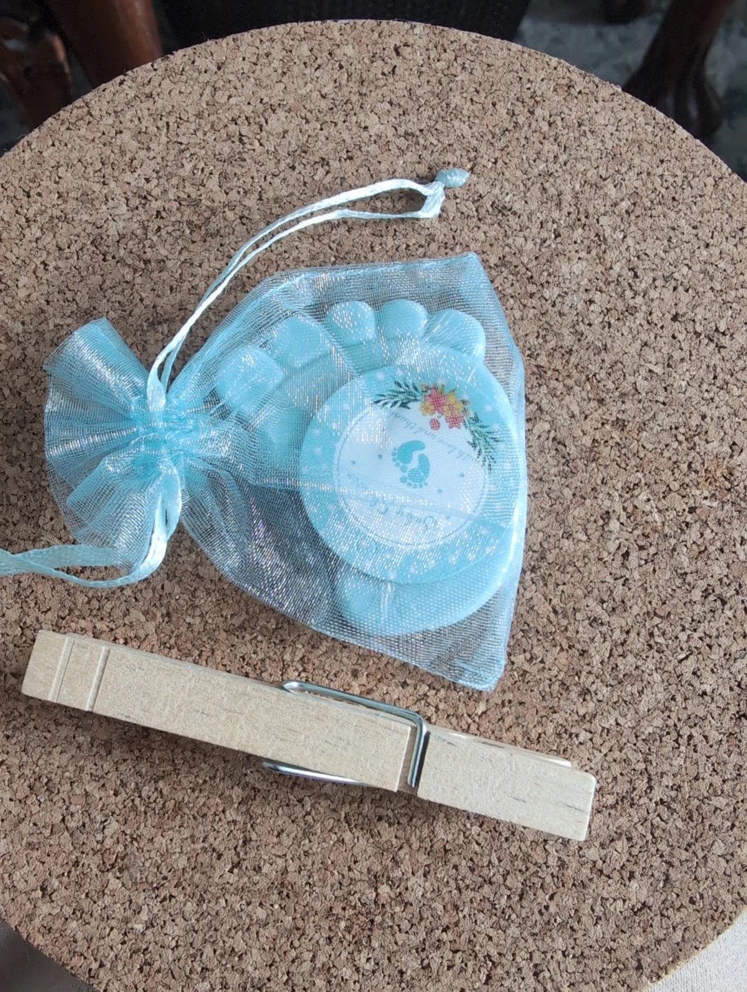 Baby Shower Favors - Blue Foot Shaped Soaps