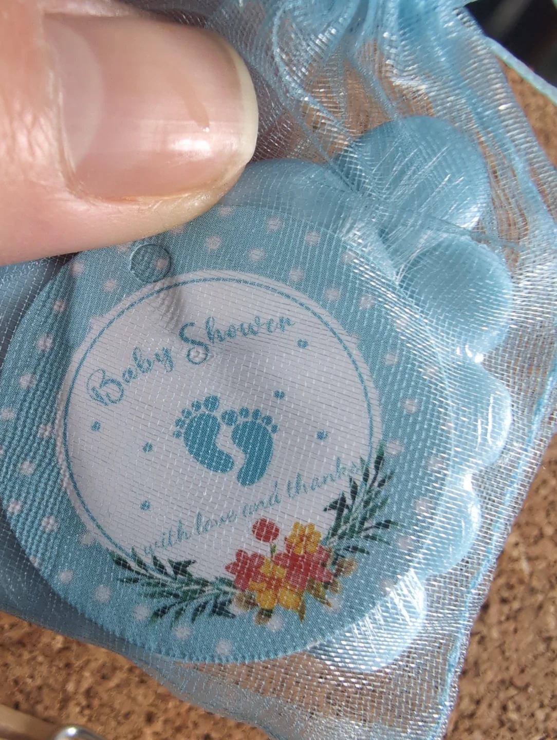 Baby Shower Favors - Blue Foot Shaped Soaps - photo 2