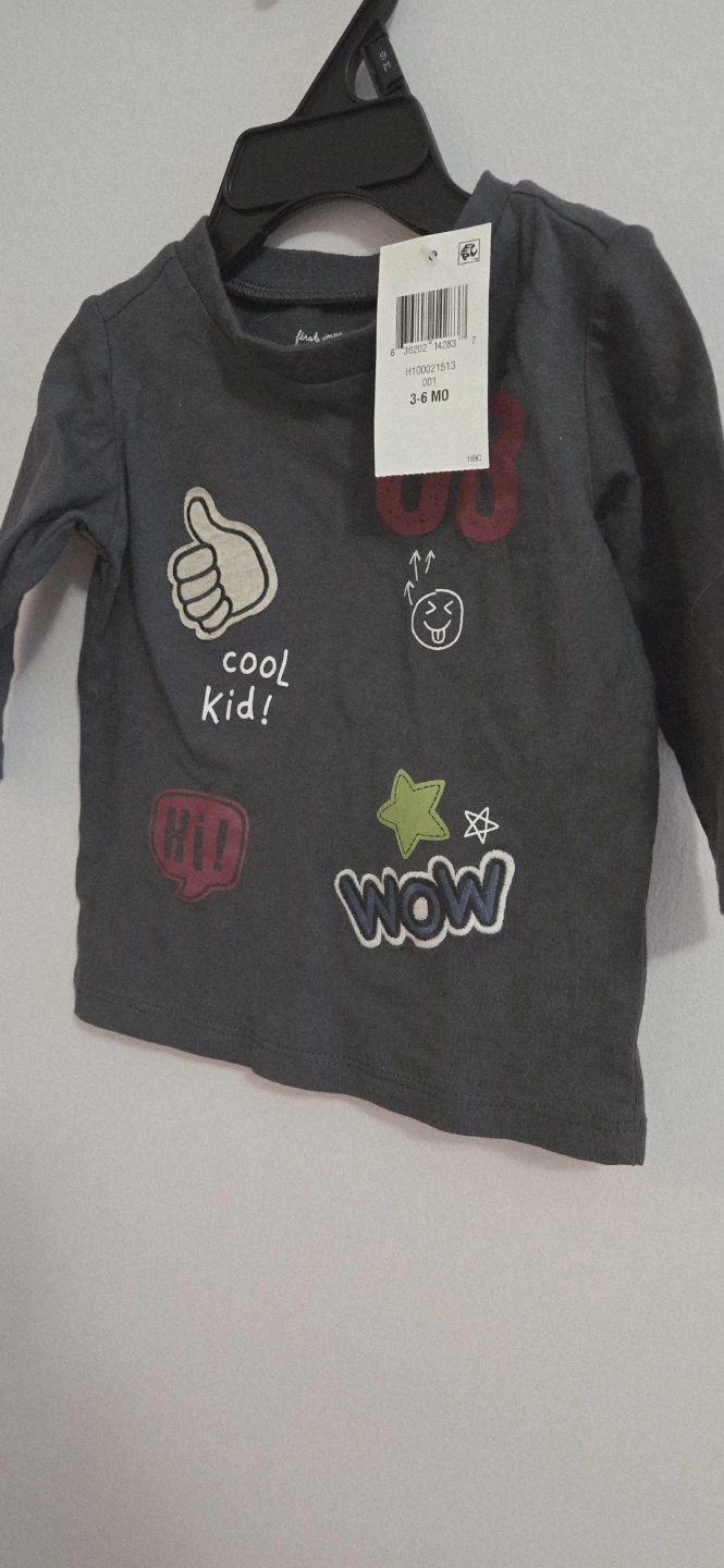 New! First Impressions Baby Boys' Long Sleeve Shirt 3-6M - photo 4