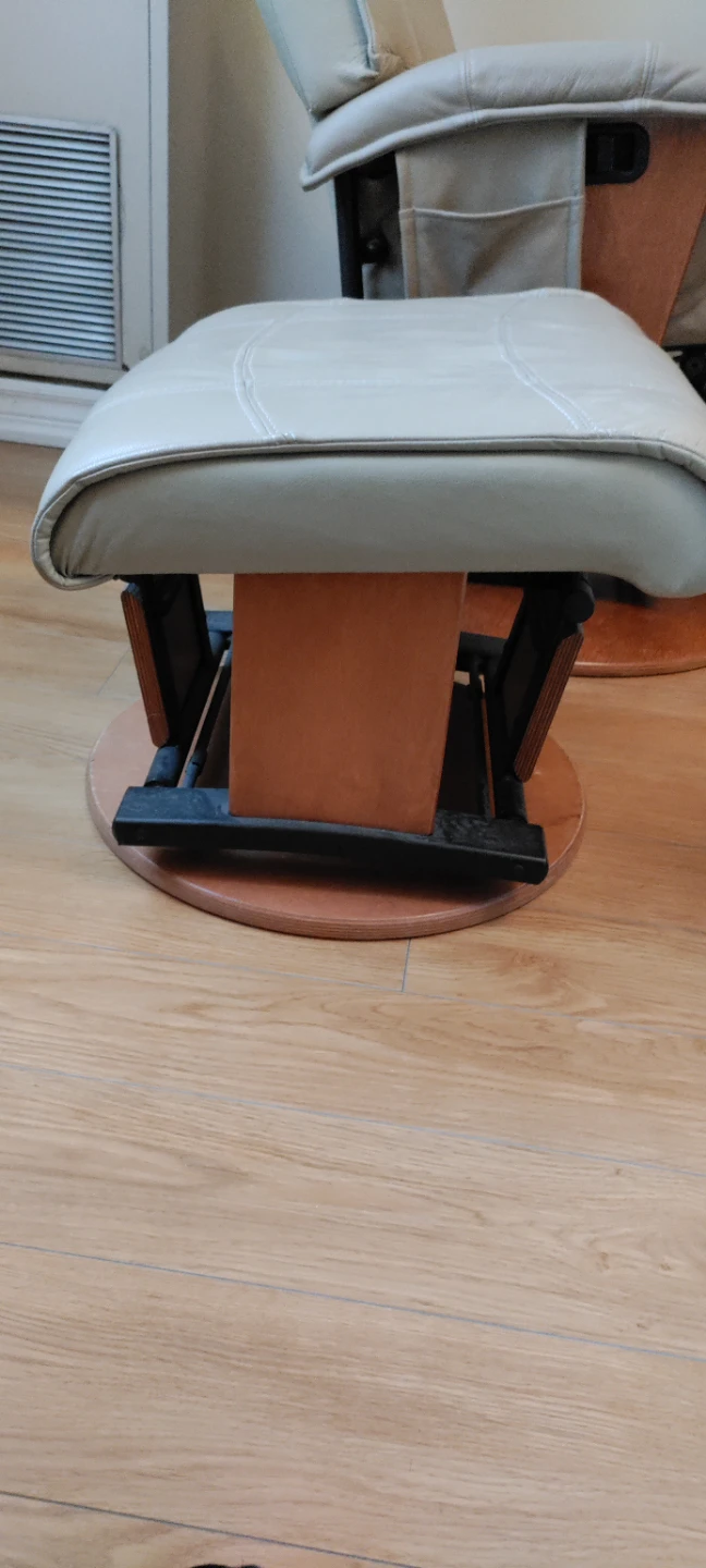 Leather Recliner Chair with Ottoman - photo 4