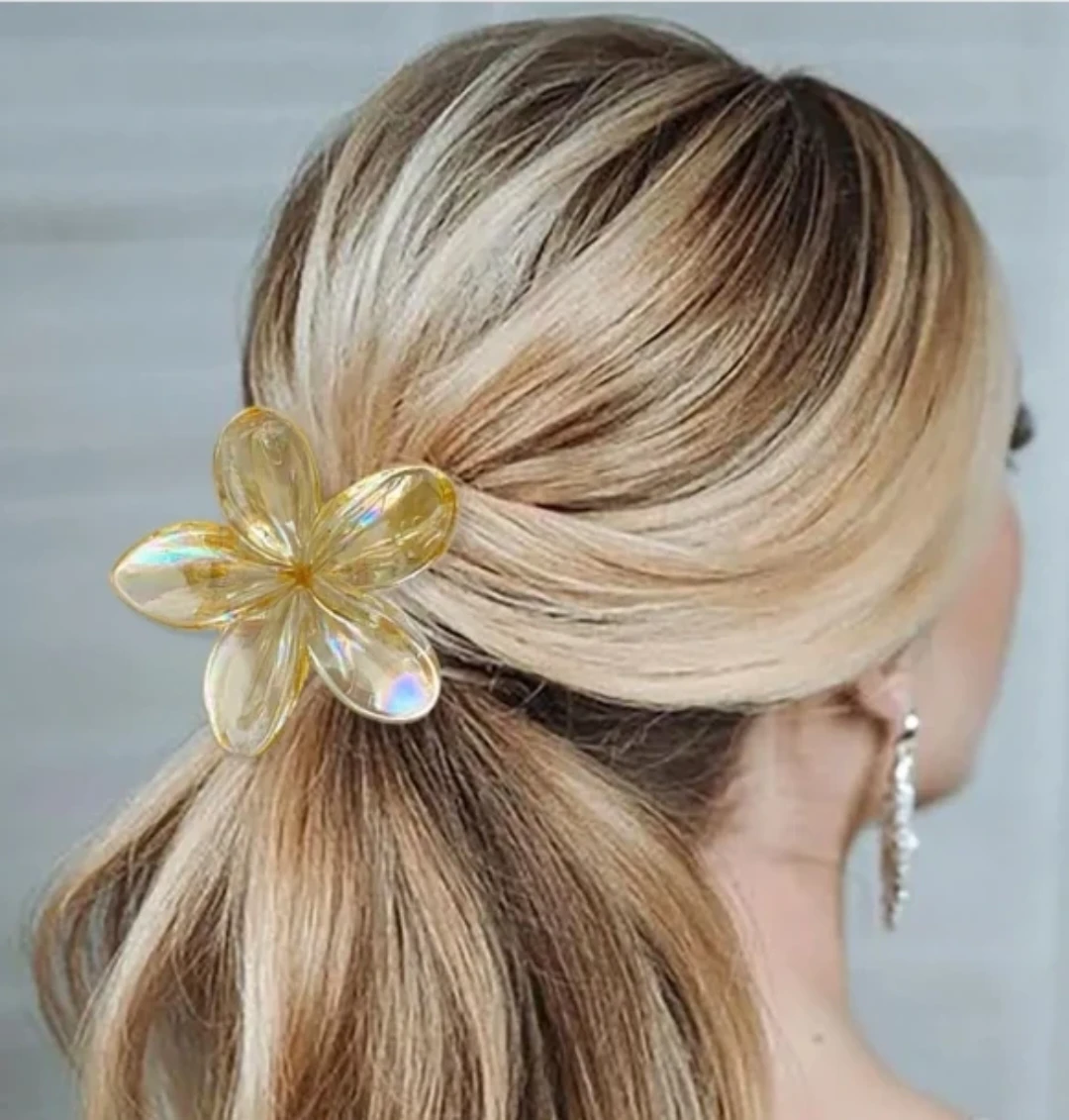Iridescent Flower Hair Claw Clip - photo 2