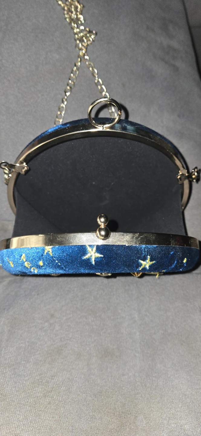 Blue Velvet Round Clutch Purse - photo 2