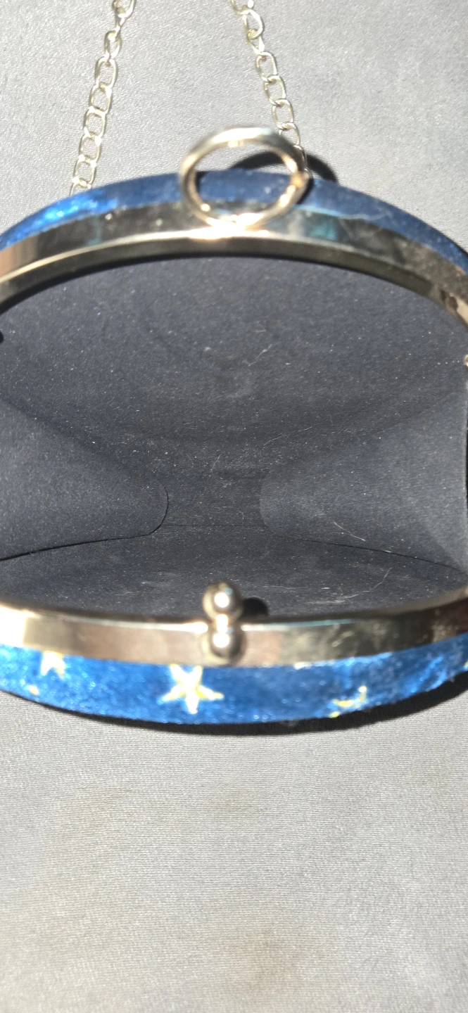 Blue Velvet Round Clutch Purse - photo 3