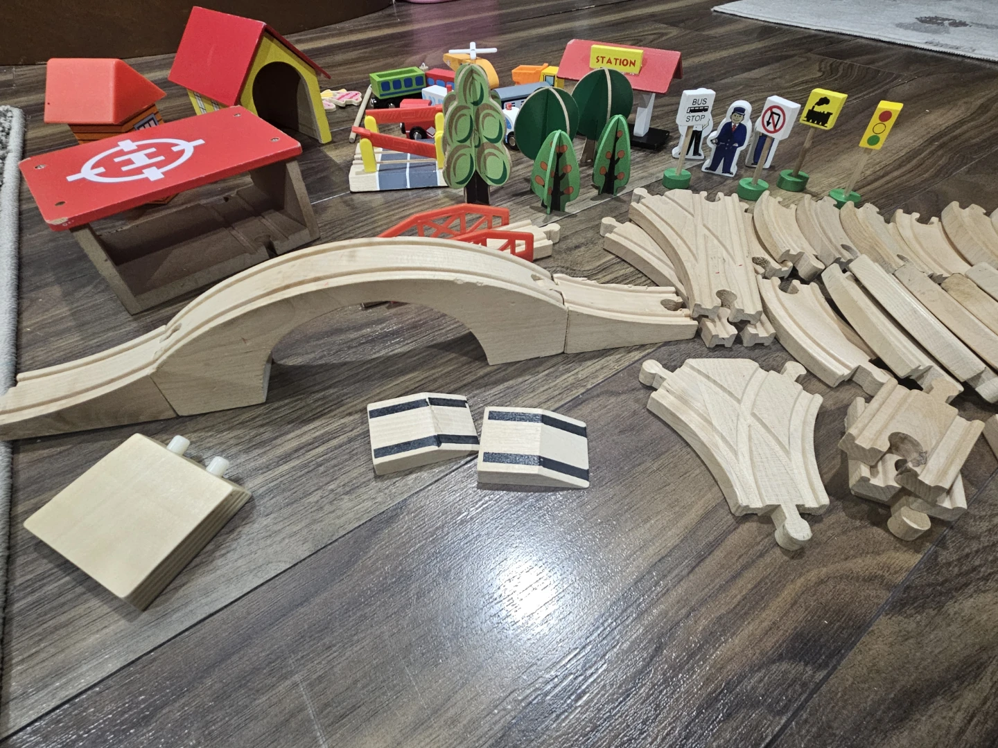 Wooden Train Set with Accessories - photo 2