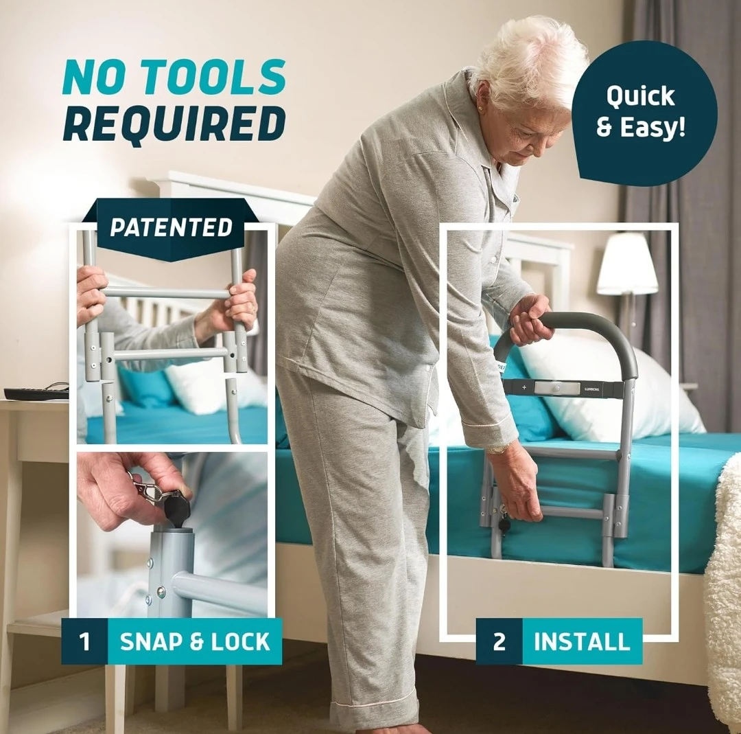 Lundberg Bed Rail with Motion Sensor Safety Light