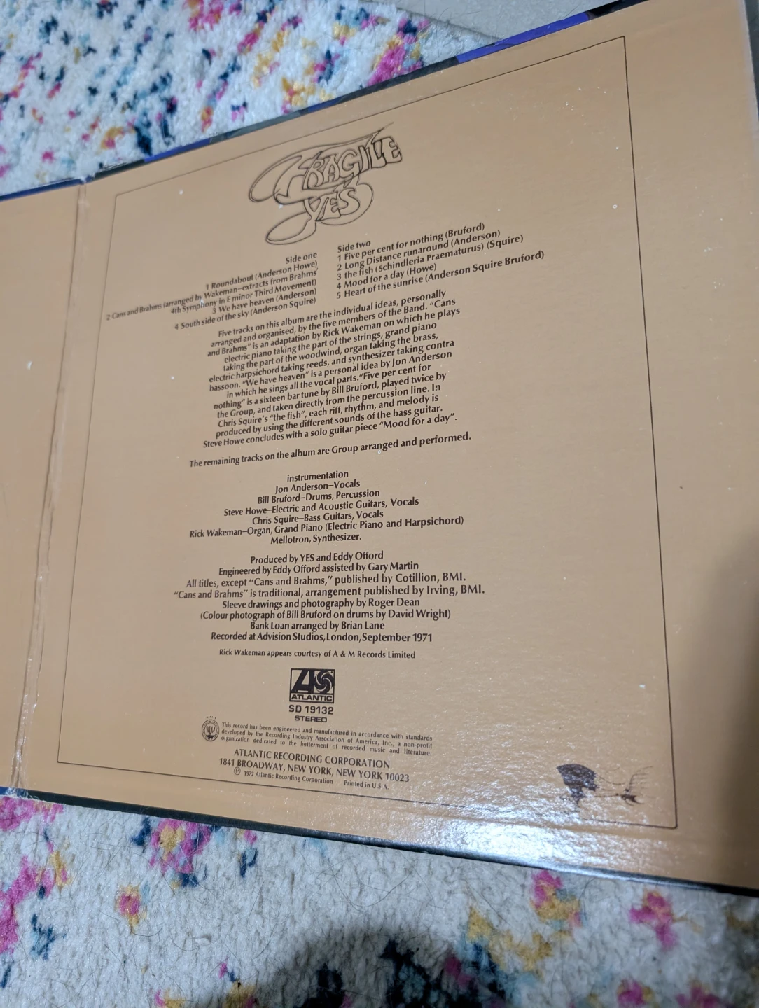 Yes Fragile Vinyl Record - photo 4