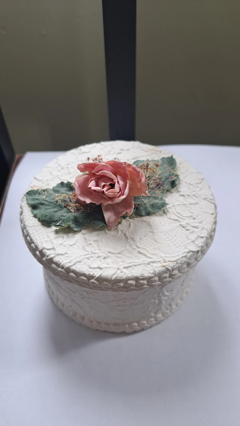 Decorative Trinket Box with Rose