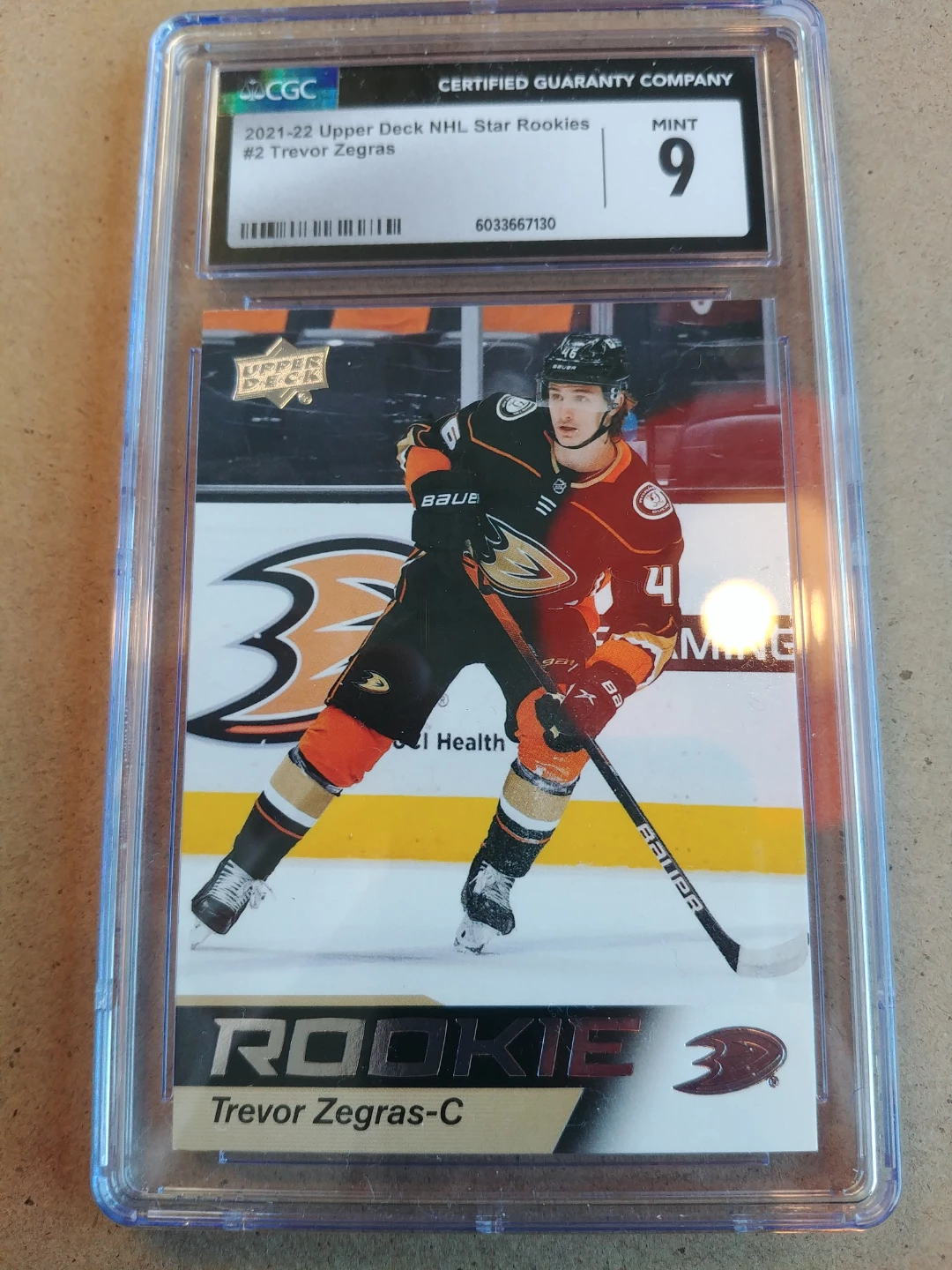 Trevor Zegras RC Rookie UD CGC 9 Mint