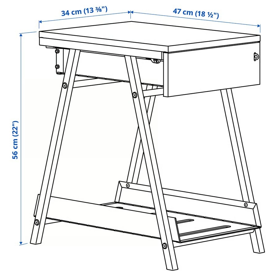 FREE White Side Table with Drawer - photo 2