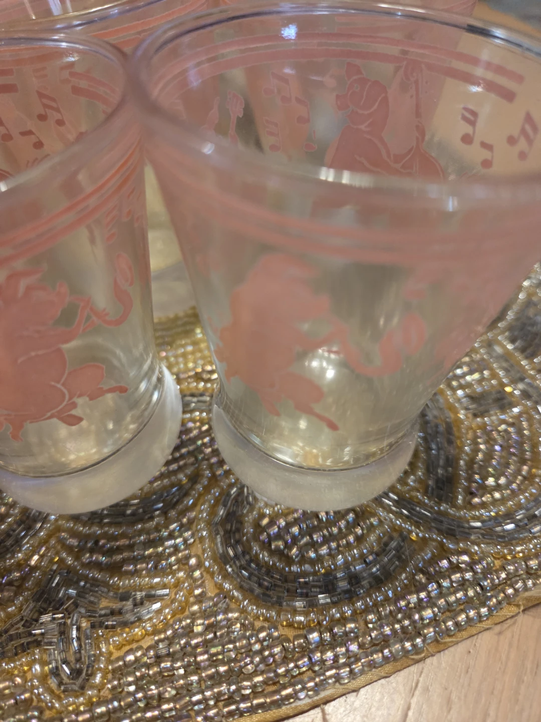 Vintage Pink Pig Glasses Set - photo 2
