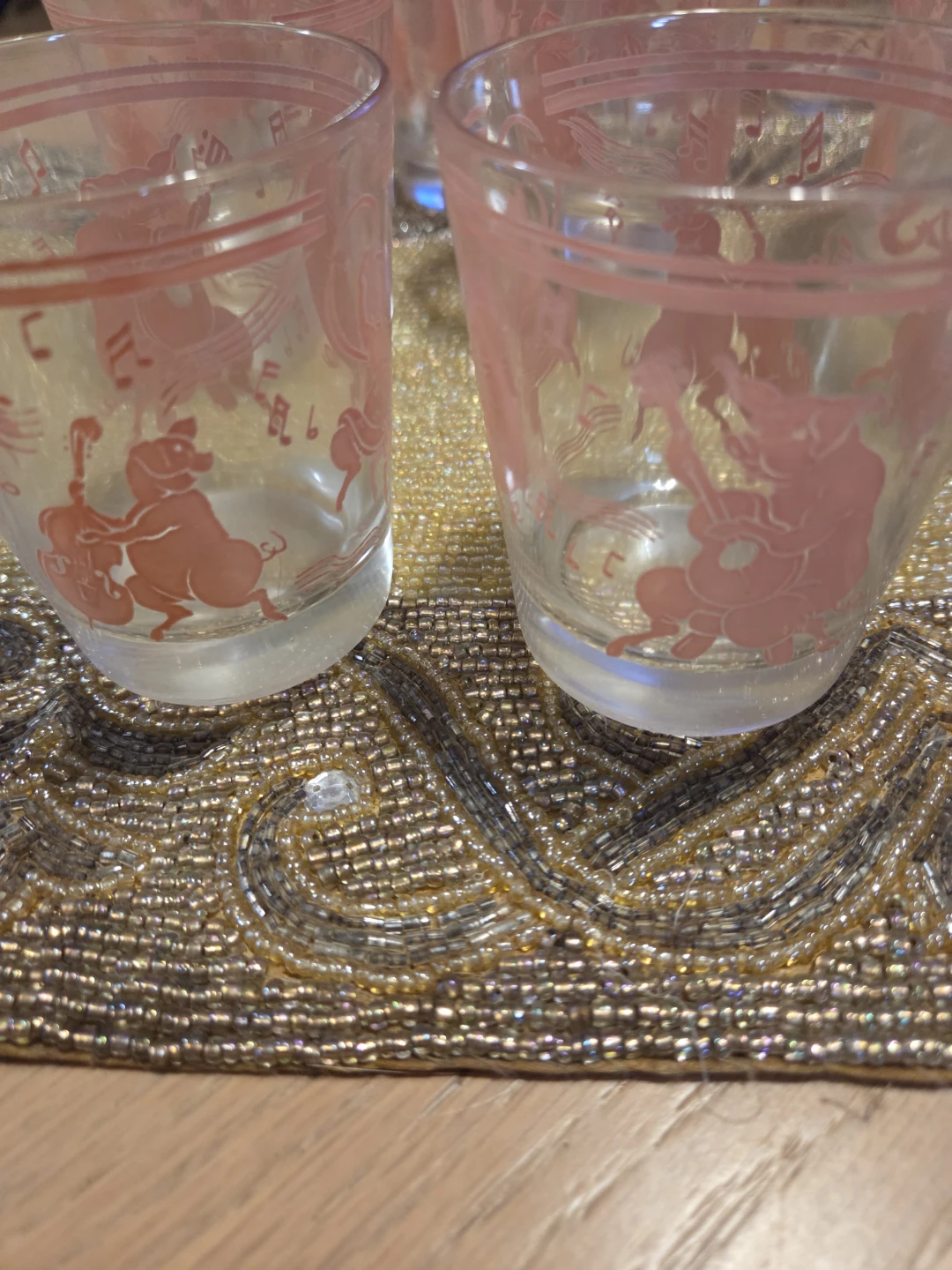 Vintage Pink Pig Glasses Set - photo 4
