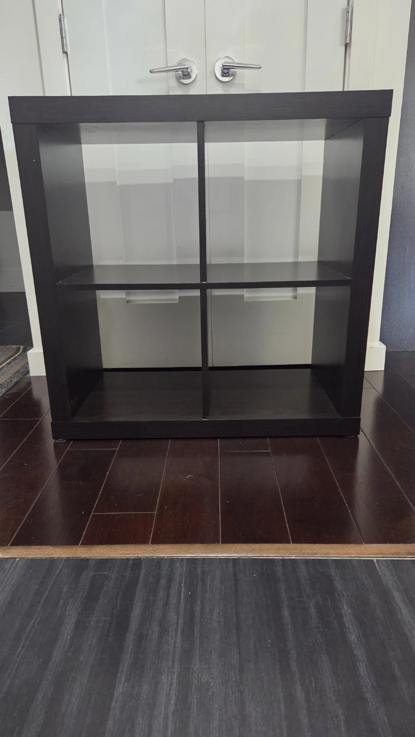 IKEA Kallax Dark Brown 4-Cube Storage Shelf Unit - photo 3