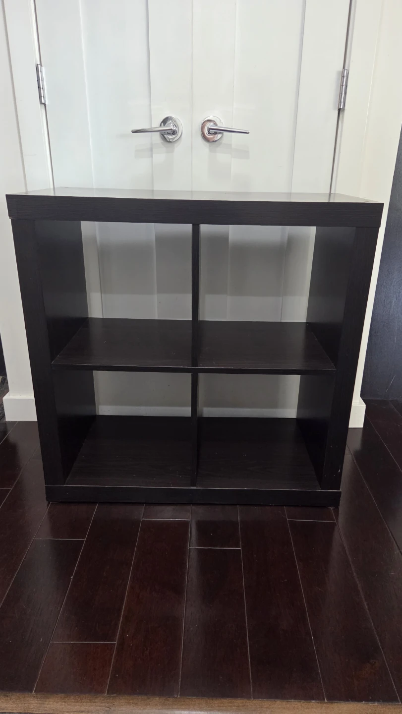 IKEA Kallax Dark Brown 4-Cube Storage Shelf Unit - photo 5
