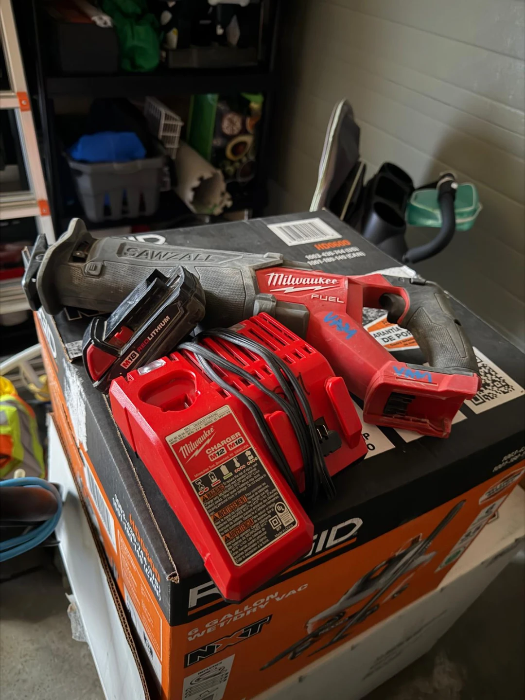 Milwaukee M18 Fuel Sawzall with M12/M18 Charger and Battery
