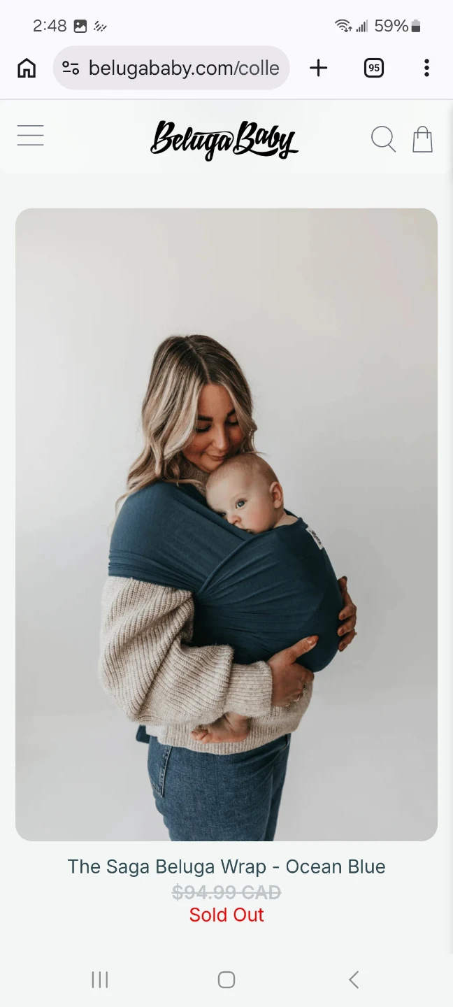 Beluga Baby Saga Wrap - Ocean Blue Tie-Dye