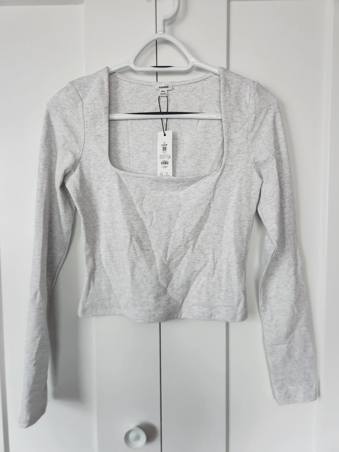 Garage Long Sleeve Square Neck Top