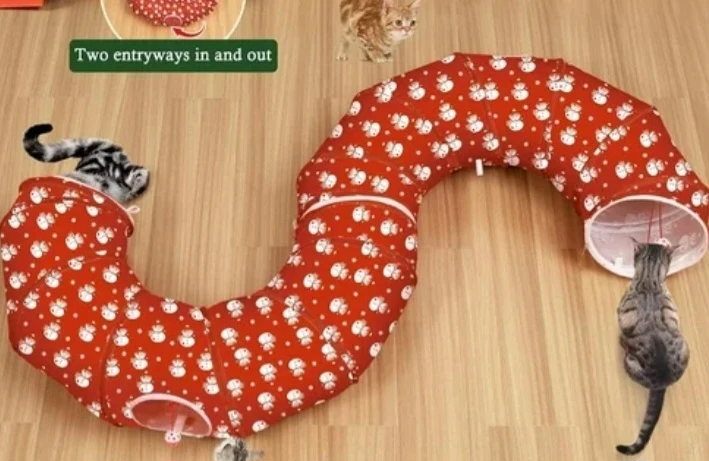 Cat Tunnel Bed ,Cat Toy Circle Tunnel, Foldable Kitty Tube ...