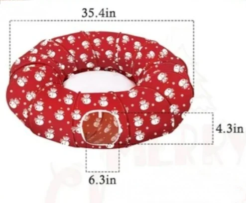 Cat Tunnel Bed ,Cat Toy Circle Tunnel, Foldable Kitty Tube ... - photo 2