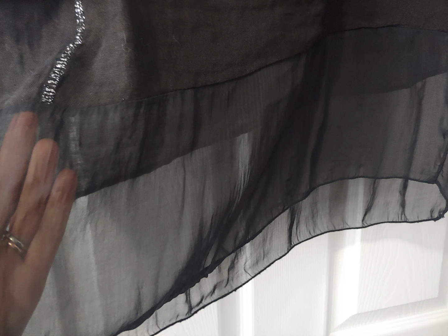 Like new Viola Borghi Black Linen Top Size S - photo 3