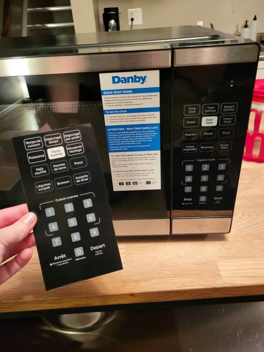 Danby Microwave Control Panel Sticker