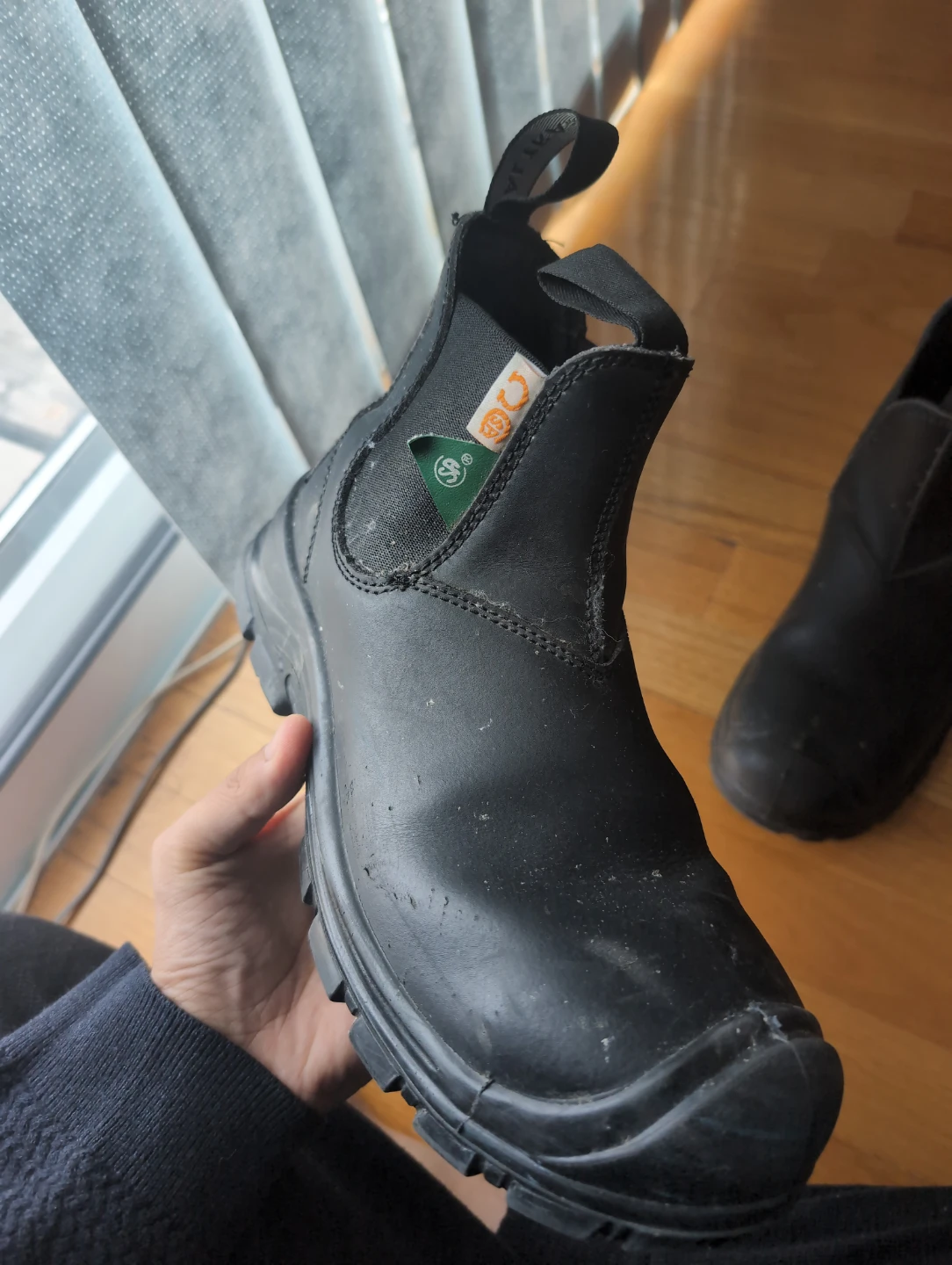 Altar Men's balck Steel Toe Work Boots