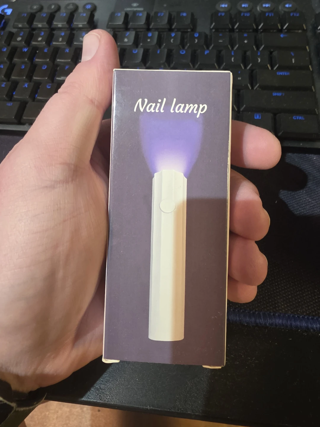 White Portable UV Nail Lamp with USB Cable