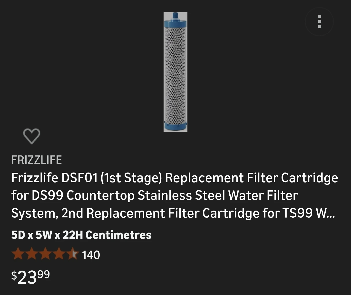 Frizzlife Replacement Filter Cartridges *two step filters only* - photo 2