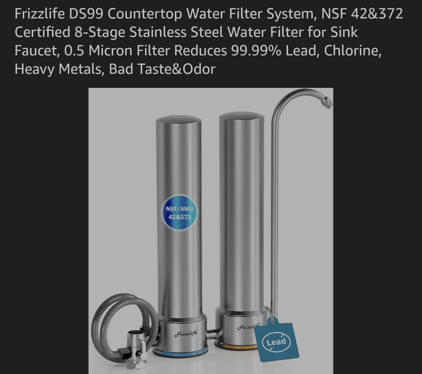 Frizzlife Replacement Filter Cartridges *two step filters only* - photo 3