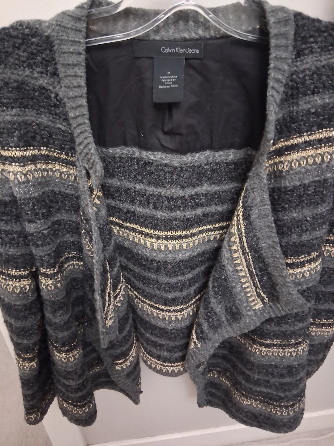 Calvin Klein Jeans Women's Cardigan - Grey, Size M
