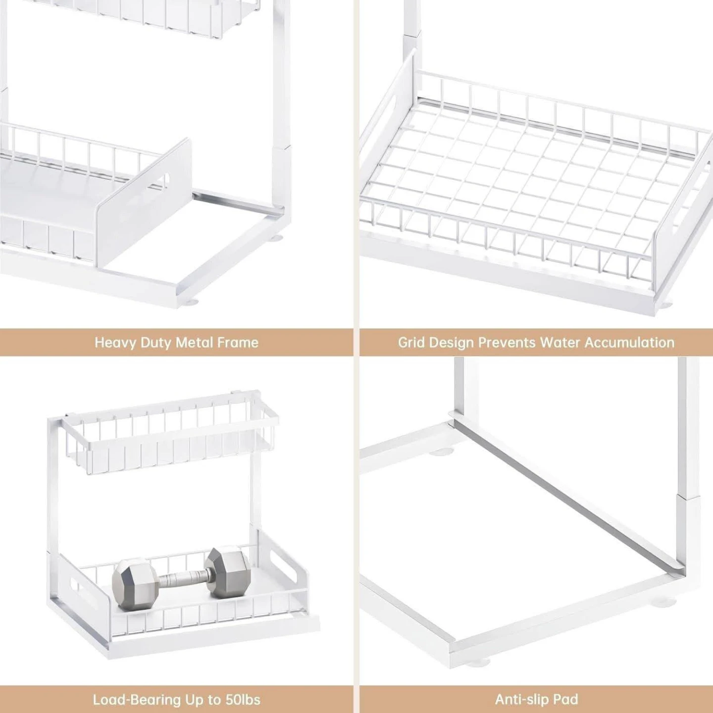 2-Tier Sliding Cabinet Organizer - photo 3
