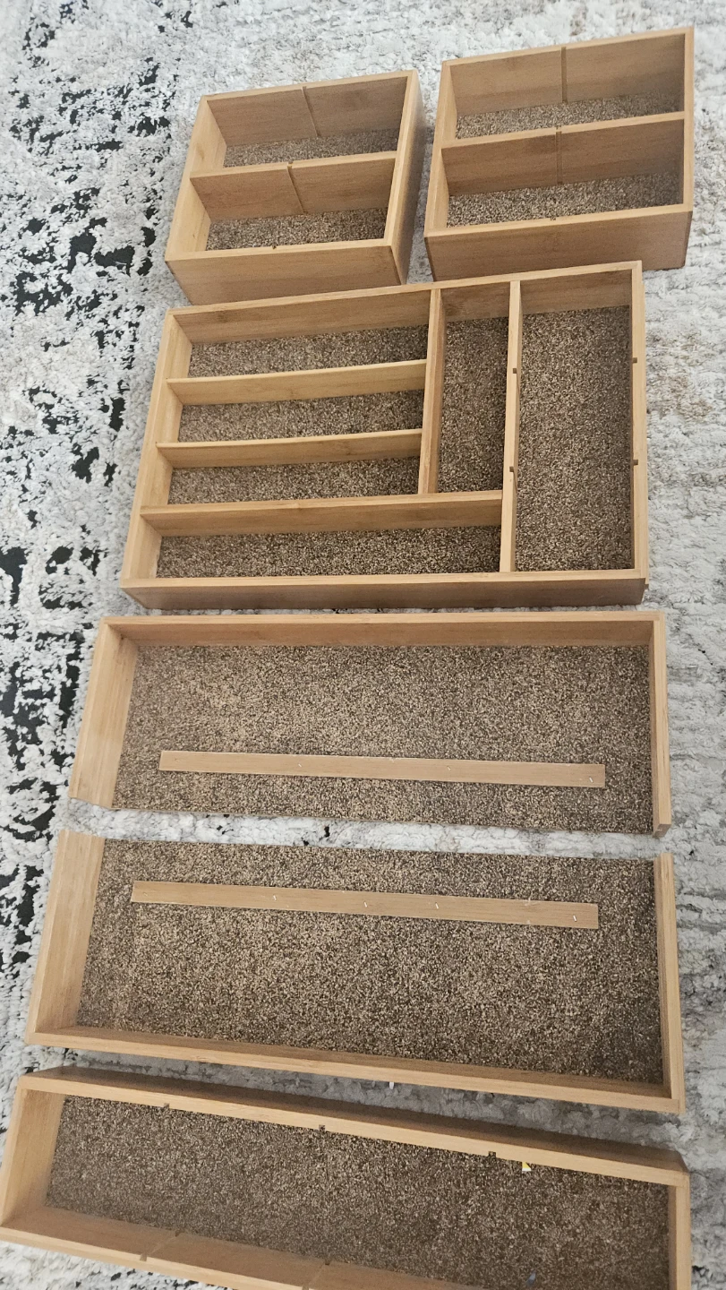 Wooden Drawer Organizers - Set of 5