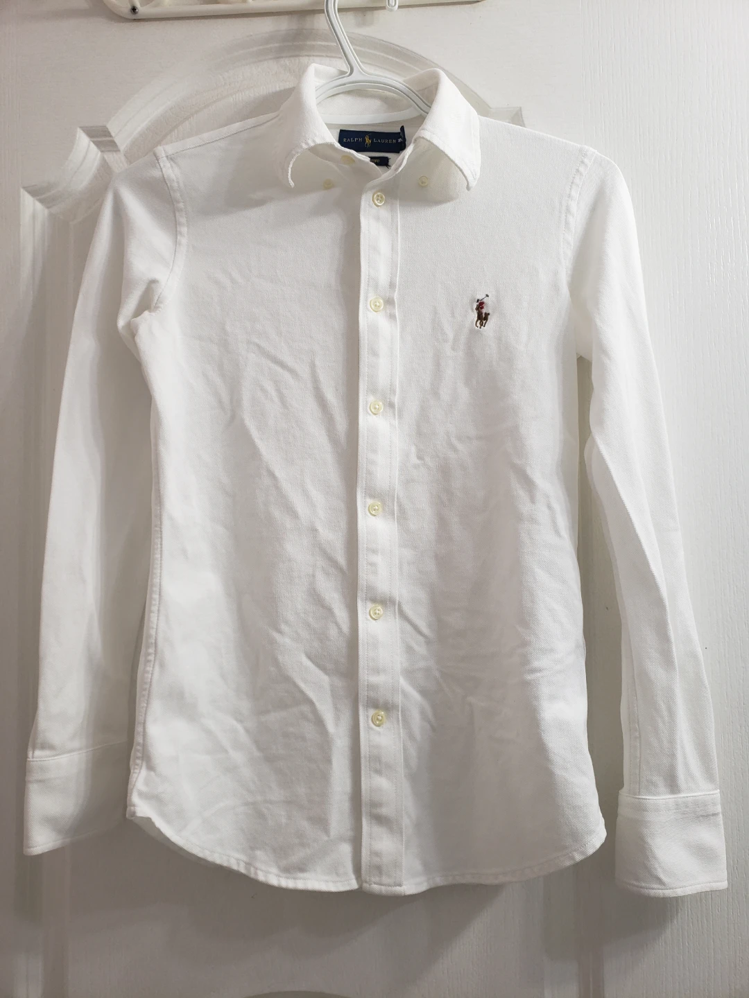 Ralph Lauren Knit Oxford Shirt - White XS.unisex
